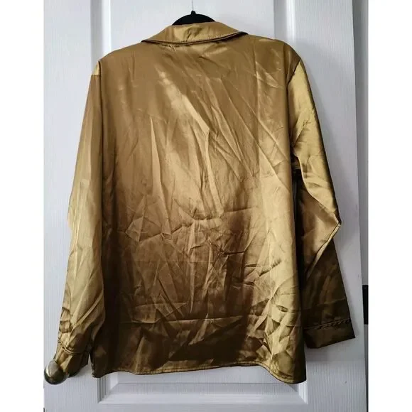 Taylor Swift Fearless Gold Taylor's Version Satin Women's Pajamas Top Size L - Picture 4 of 12